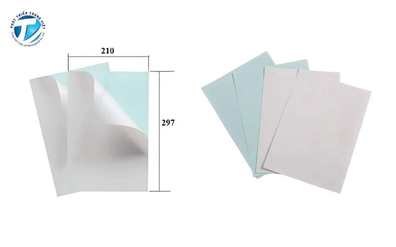 Giấy decal A4 đế xanh 